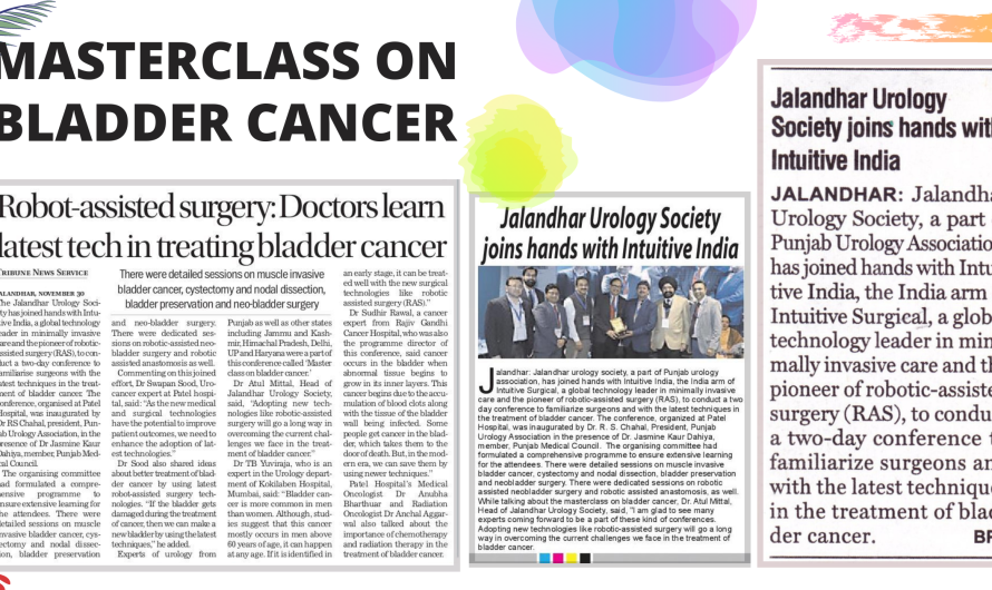Masterclass on Bladder Cancer, 27th – 28th Nov 2021, Patel Hospital, Jalandhar